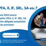 Obligația actualizătii obiectului de activitate în conformitate cu CAEN Rev. 3